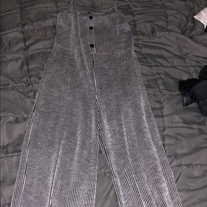 Black and white jump suit